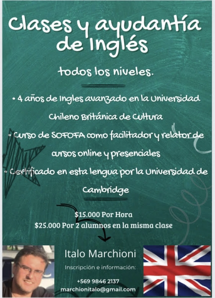 Clases de Inglés todos los niveles y edades