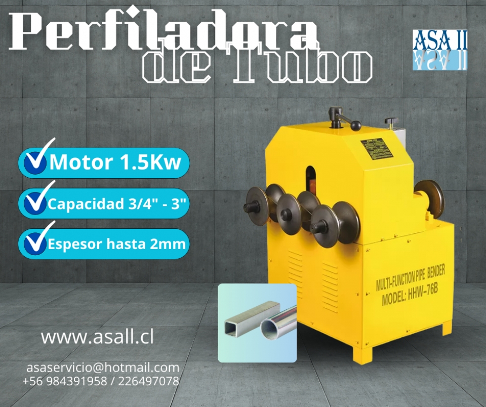 Disponible para Venta Perfiladora o Curvadora de Tubos 