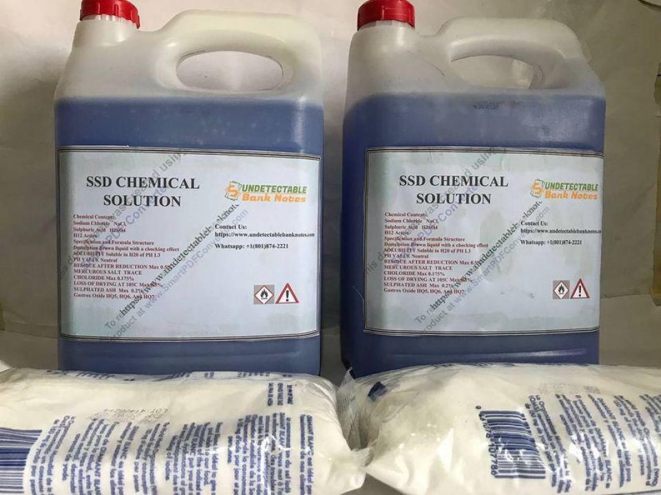 Ssd Solución química para limpiar todo tipo de notas   
